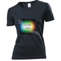 Tricou negru elegant pentru femei God is love